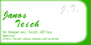 janos teich business card